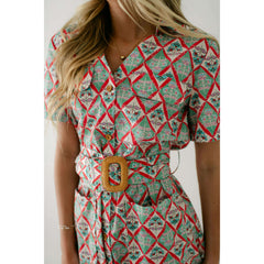 8.28 Boutique:Karlie Clothes,Karlie Paris Floral Shirt Dress with Belt,Dress
