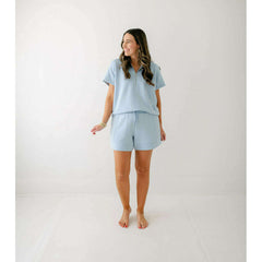 Varley Atrium High Rise Short 4.5" in Cashmere Blue