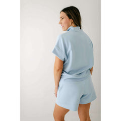 Varley Atrium High Rise Short 4.5" in Cashmere Blue