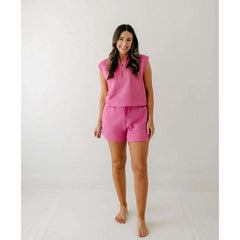 Varley Ollie High Rise Short 3.5 in Ibis Rose