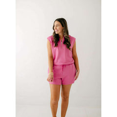 Varley Ollie High Rise Short 3.5 in Ibis Rose
