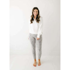 Varley Move Super High Legging in Ivory Textured Snake