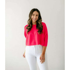 8.28 Boutique:Kerisma Knits,Kerisma Knits Aiko Aja Top in Fuchsia,Shirts & Tops