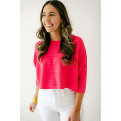 8.28 Boutique:Kerisma Knits,Kerisma Knits Aiko Aja Top in Fuchsia,Shirts & Tops