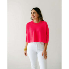 8.28 Boutique:Kerisma Knits,Kerisma Knits Aiko Aja Top in Fuchsia,Shirts & Tops