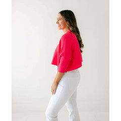 8.28 Boutique:Kerisma Knits,Kerisma Knits Aiko Aja Top in Fuchsia,Shirts & Tops