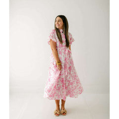 8.28 Boutique:J.Marie Collections,J.Marie Collections Claire Eyelet Button Up Midi Dress,Dress