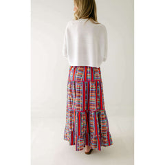 8.28 Boutique:Briton Court,Briton Court Savannah Skirt in Striped Floral Geo,skirt