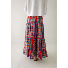 8.28 Boutique:Briton Court,Briton Court Savannah Skirt in Striped Floral Geo,skirt