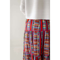 8.28 Boutique:Briton Court,Briton Court Savannah Skirt in Striped Floral Geo,skirt