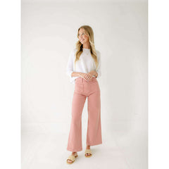 8.28 Boutique:Just Black Denim,Just Black Denim Dusty Coral Patch Pocket Jean,Jeans
