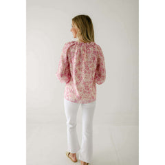 8.28 Boutique:Jade by Melody Tam,Jade Melody Tam Pink Dimensional Flower Top,Shirts & Tops