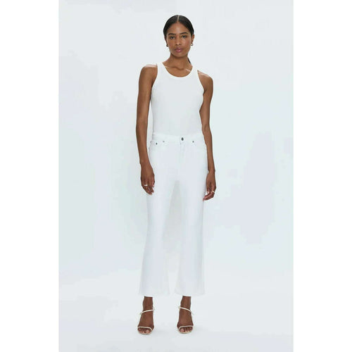 8.28 Boutique:PISTOLA DENIM,Lennon High Rise Crop Boot in Vivid White,Jeans