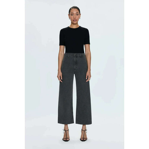 8.28 Boutique:PISTOLA DENIM,Pistola Penny Crop High Rise Wide Leg in Antique Graphite,Jeans