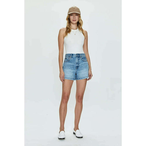 8.28 Boutique:PISTOLA DENIM,Pistola Saige High Rise A-Line Short in French Riviera,shorts