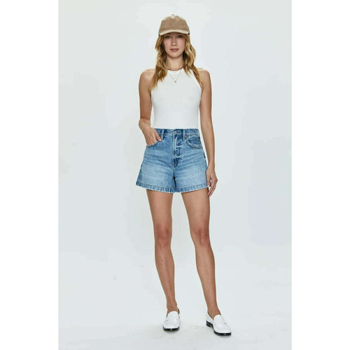 8.28 Boutique:PISTOLA DENIM,Pistola Saige High Rise A-Line Short in French Riviera,shorts