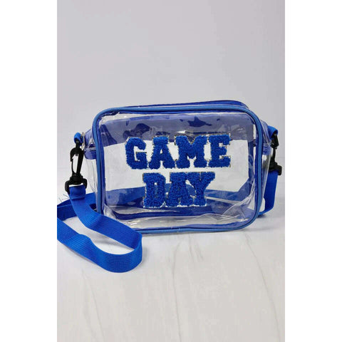 Blue and White Spirit Sequin Game Day Strap