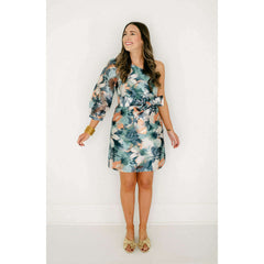 8.28 Boutique:Jade Melody Tam,Jade Melody Tam One Shoulder Floral Monet Dress,Dress