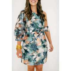 8.28 Boutique:Jade Melody Tam,Jade Melody Tam One Shoulder Floral Monet Dress,Dress