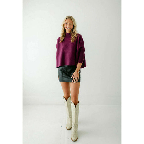 8.28 Boutique:Kerisma Knits,Kerisma Knits Aja Sweater in Purple Wine,Sweaters