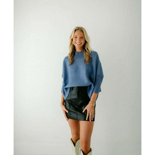 8.28 Boutique:Kerisma Knits,Kerisma Knits Aja Sweater in Blue Melange,Sweaters