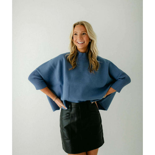 8.28 Boutique:Kerisma Knits,Kerisma Knits Aja Sweater in Blue Melange,Sweaters