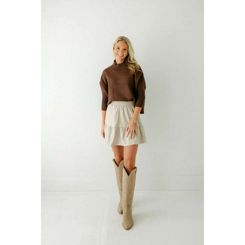 8.28 Boutique:Joy*Joy,Joy*Joy Pleather Skort in Bone,Skorts