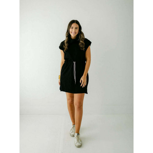 8.28 Boutique:Entro,The Clara Black Drawstring Dress,Dress