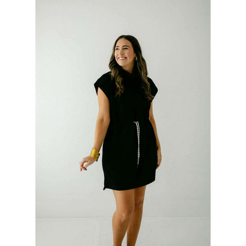 8.28 Boutique:Entro,The Clara Black Drawstring Dress,Dress