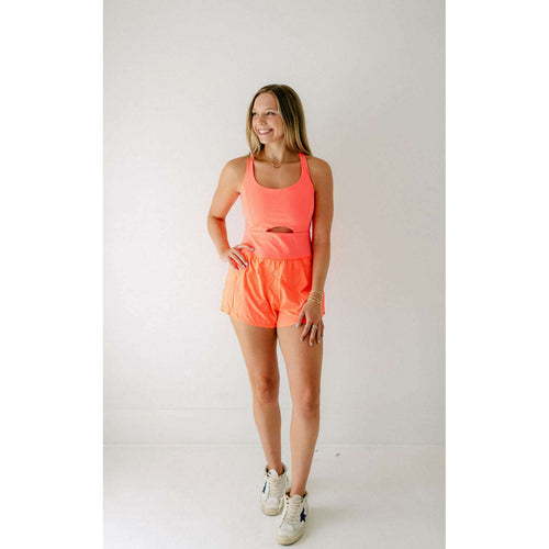 8.28 Boutique:Free People Movement,Free People Neon Coral Righteous Runsie,Romper