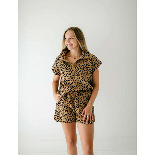 8.28 Boutique:Entro,Entro Laci Cheetah Elastic Shorts,shorts