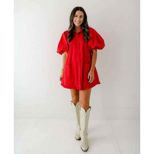 8.28 Boutique:Karlie Clothes,Karlie Red Poppy Ruffle Hem Dress,Dress