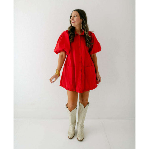 8.28 Boutique:Karlie Clothes,Karlie Red Poppy Ruffle Hem Dress,Dress