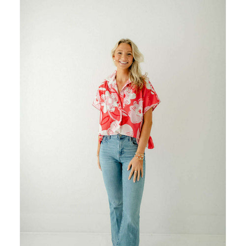 8.28 Boutique:Karlie Clothes,Karlie Artist Floral V-Neck Collar Top,Top