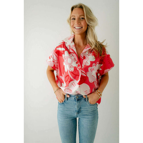 8.28 Boutique:Karlie Clothes,Karlie Artist Floral V-Neck Collar Top,Top