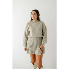 8.28 Boutique:Sincerely Ours,Sincerely Ours Farrah Skirt in Heathered Oat,skirt