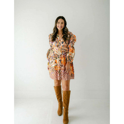 8.28 Boutique:Anna Cate Collection,Anna Cate Collections Octavia Dress in Orange Paisley,Dress