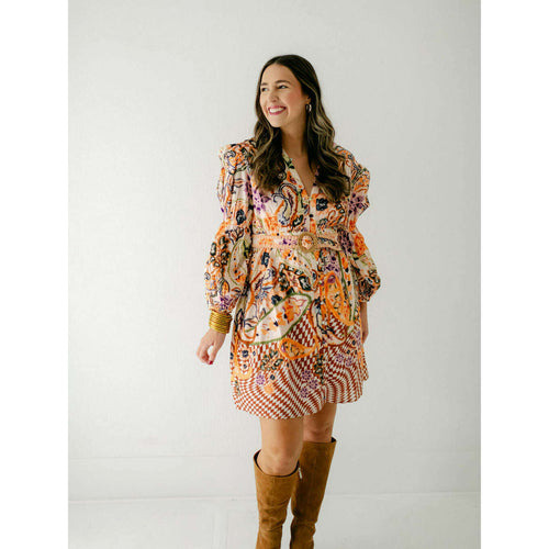 8.28 Boutique:Anna Cate Collection,Anna Cate Collections Octavia Dress in Orange Paisley,Dress