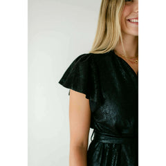 8.28 Boutique:Sincerely Ours,Sincerely Ours Aly Black Snake Suede Mini Dress,Dress