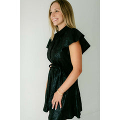 8.28 Boutique:Sincerely Ours,Sincerely Ours Aly Black Snake Suede Mini Dress,Dress