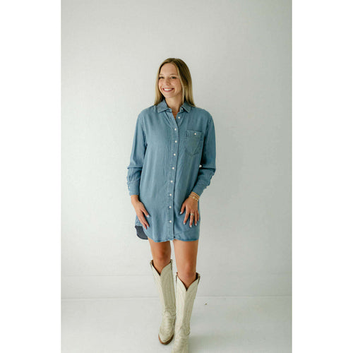 8.28 Boutique:Z-Supply,Z-Supply Dover Chambray Dress in Sun Bleached Indigo,Dress