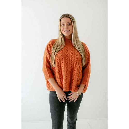 8.28 Boutique:Kerisma Knits,Kerisma Knits Aja Frenchie Sweater in Burnt Orange,Sweaters