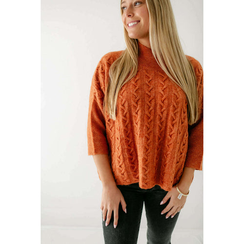 8.28 Boutique:Kerisma Knits,Kerisma Knits Aja Frenchie Sweater in Burnt Orange,Sweaters