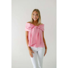 8.28 Boutique:TCEC,The Lena Pink Bow Off the Shoulder Top,Shirts & Tops