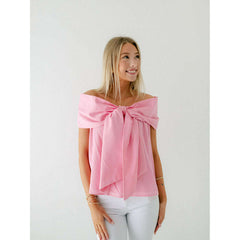 8.28 Boutique:TCEC,The Lena Pink Bow Off the Shoulder Top,Shirts & Tops