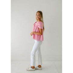 8.28 Boutique:TCEC,The Lena Pink Bow Off the Shoulder Top,Shirts & Tops