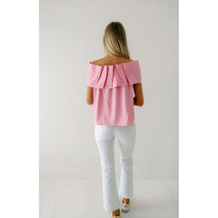 8.28 Boutique:TCEC,The Lena Pink Bow Off the Shoulder Top,Shirts & Tops