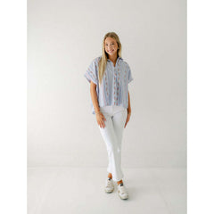 8.28 Boutique:Karlie Clothes,Karlie Floral French Vine Classic V-Neck Collar Top,Shirts & Tops