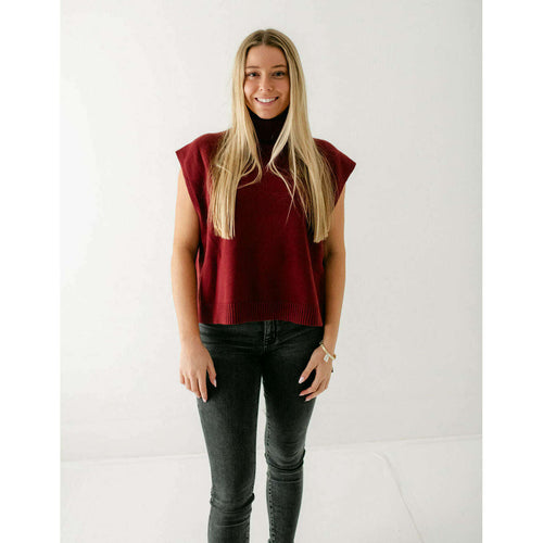 8.28 Boutique:Karlie Clothes,Karlie Turtleneck Burgundy High Low Sweater,Sweaters