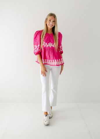 Sail to Sable Long Sleeve Classic Tunic in Navy Hydrangea